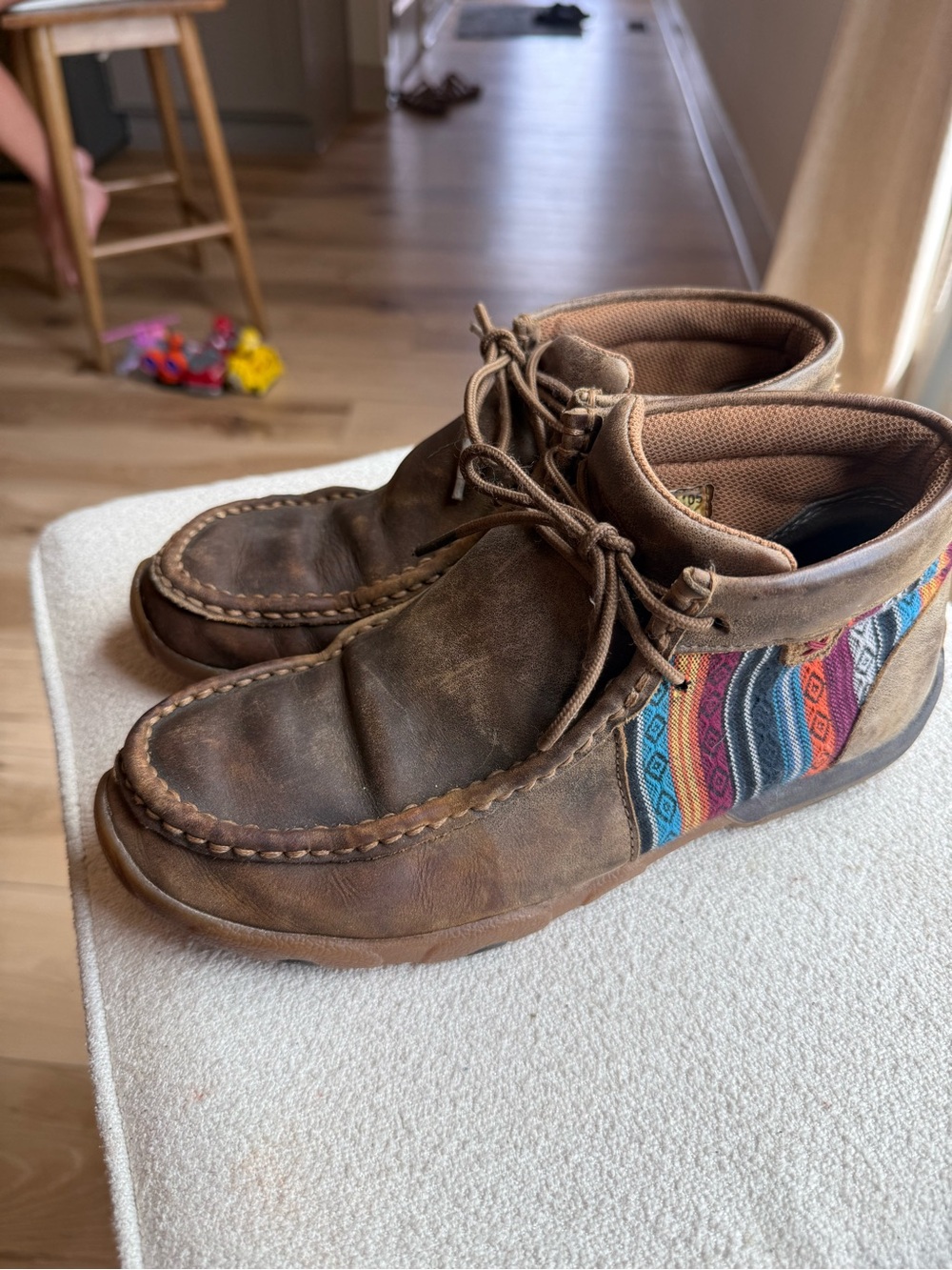Twisted X Women’s moccasin-style lace-up ankle booties size 8